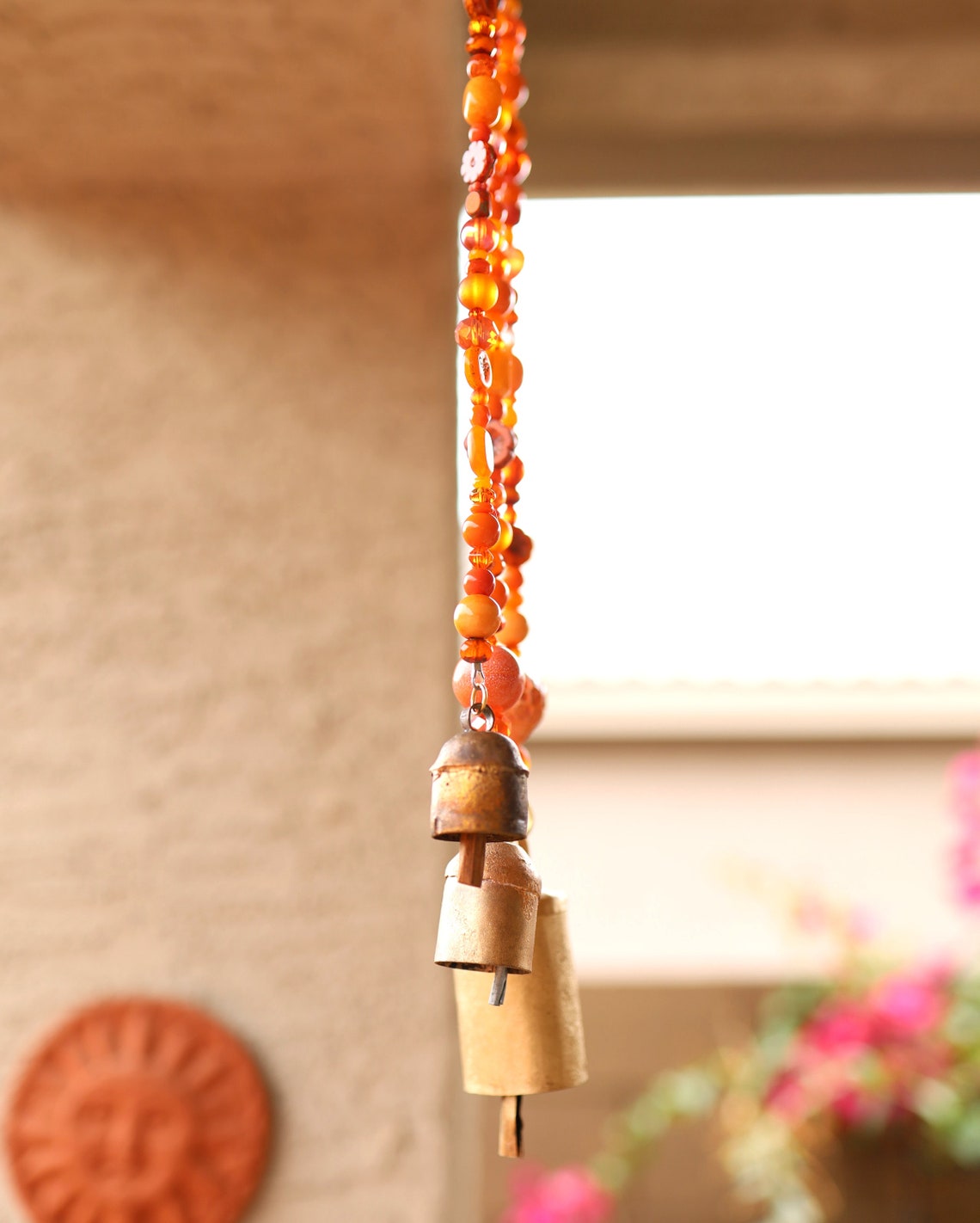 Orange Garden Bell Yoga Bell Bell Wind Chime Zen Chime Etsy