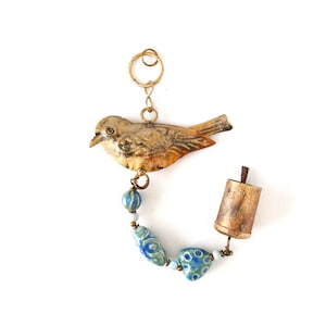 Backyard Decor, Patio Decor, Yard Art, Gardener Gifts, Friend Gift Ideas, Garden Bell Chime, Bird Decor