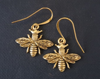 Bee & Honeycomb Geometric Hexagon Drop Earrings For Women - Dangle Prom Party Jewelry Gift - View #5