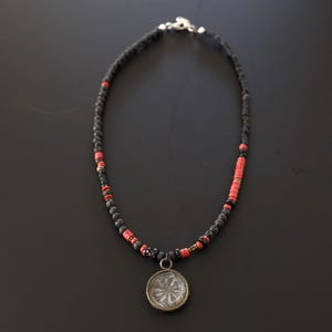 Dharma Wheel Necklace, Men Necklaces, Buddhist Jewelry, Gifts for Guy