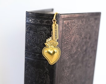 Sacred Heart Bookmark, Church Accessories, by Mystic Pieces