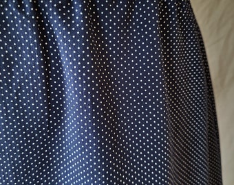 Belle Skirt - Stretch Twill - Navy Blue & White Pin Dot - Size Medium