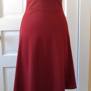 SALE Jersey Knit Skirt - A line style - Cranberry Red - Medium