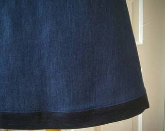 SALE Belle Skirt - Stretch Blue Denim - Size Small