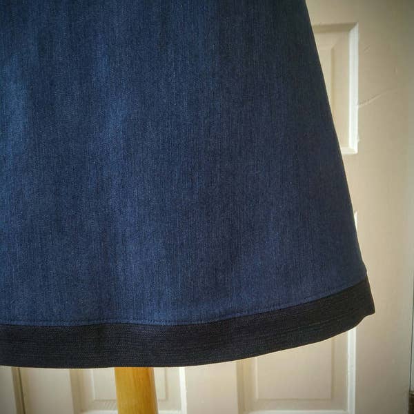 SALE Belle Skirt - Stretch Blue Denim - Size Small