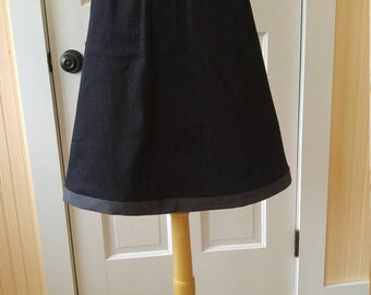 SALE Belle Skirt - Stretch Denim - Dark Indigo - Size Small