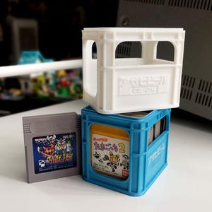 ミニチュア日本製ビールケース ゲームボーイカートリッジホルダー 3D プリント STL