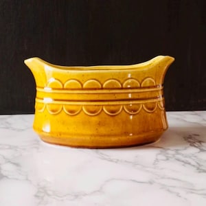 Vintage Homer Laughlin Granada Golden Harvest Castilian Coventry gravy boat planter serving bowl