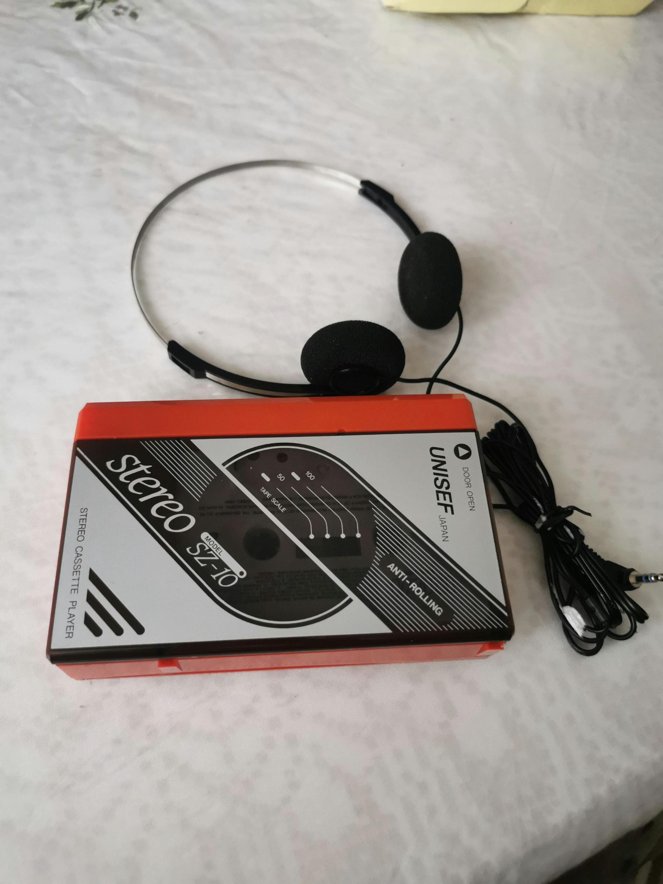 Walkman Unisef vintage, cassettes pop Art , Lecteur cassette , SZ-10