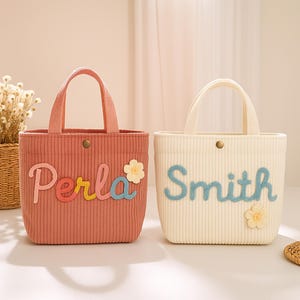 Custom Name Handbags, Personalized Lunch Bag, Small Bag for Camping, Back to School Gift, Baby Shower Gifts, Traveling Bag for Kids