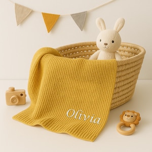 Personalized Baby Blanket, Embroidered name Blanket, Cotton Baby Blanket, Custom Baby Name Blanket, Baby Shower Gifts, Newborn Blanket