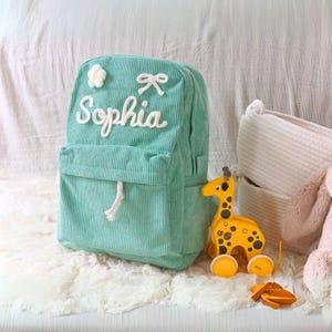 Sac à dos brodé personnalisé, Sac à dos enfant avec nom, Adorable cartable bébé fille garçon, Sac à dos enfant prénom, Cadeaux enfant