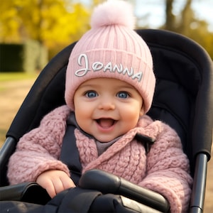 Embroidered Name Newborn Hat, Personalized Beanie Hat, Baby Name Hat, Unisex Toddler Hat, Newborn Hat, Baby Shower Gift, Kids Christmas Gift