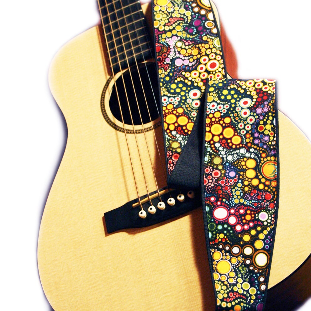 Guitar Strap Guitar Player Gift Galactic Design Vegan Etsy