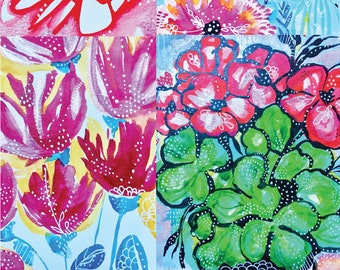 Immediate Download Papers Original Art Painting to print out. Scrapbooking, Journaling, Book Making, Mixed Media Art