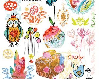 Instant downloadable art for journaling, collage building, scrapbooking, multi media art