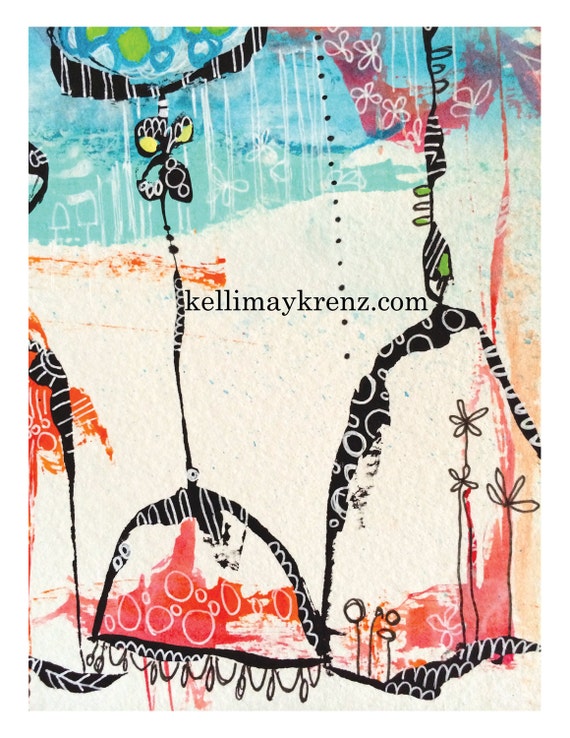 Original art for paper lovers creating - immediate download image. Journals, Scrapbooks, Mixed Media Art, Collage