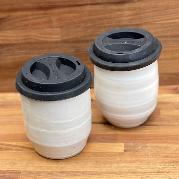 Wheel-thrown Stoneware and Porcelain Travel Tumblers