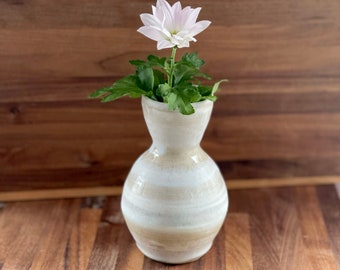 Steinzeug Vase gefrostet mit Porzellan