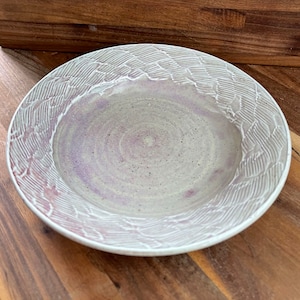 Pink to Purple Stoneware & Porcelain slipped Lunch Plate