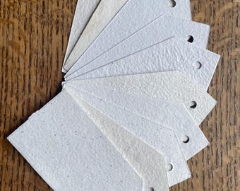 10 neutrale Geschenkanhänger, umweltfreundliche Verpackung, Preisanhänger, recyceltes handgeschöpftes Papier
