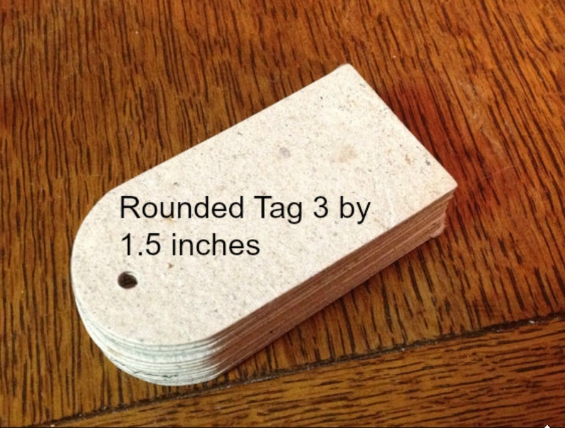 10 green rounded gift tags, eco friendly packaging, price tags, recycled handmade paper image 4