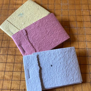WATERCOLOR Set of 3 notebooks, mini notebook notepad, recycled paper, handmade paper, homemade paper, wedding favor, 2x3 notebook