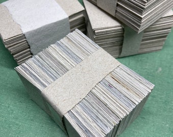 SALE PRICE 100 sheets of cut 2x3 inch paper, handmade paper, business cards, calling cards, recycled paper