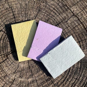 Set of 3 watercolor notebooks, mini notebook notepad, recycled paper, handmade paper, homemade paper, wedding favor, 2x3 notebook