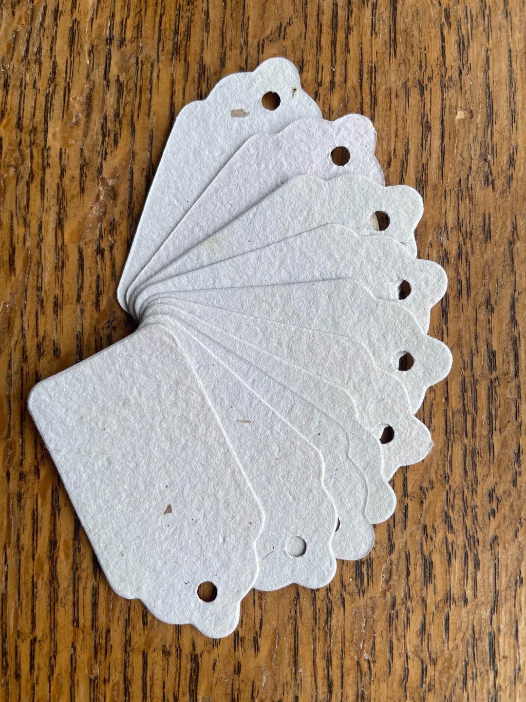 10 Scalloped Gift Tags, Eco Friendly Packaging, Price Tags, Recycled ...