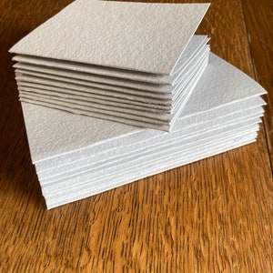 10 blank handmade recycled watercolor paper cards, folded card, acid free