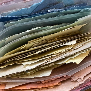 Lot de 3 onces de papier pour collage, papier fait main, papier coloré, scrapbooking, papier, papier recyclé