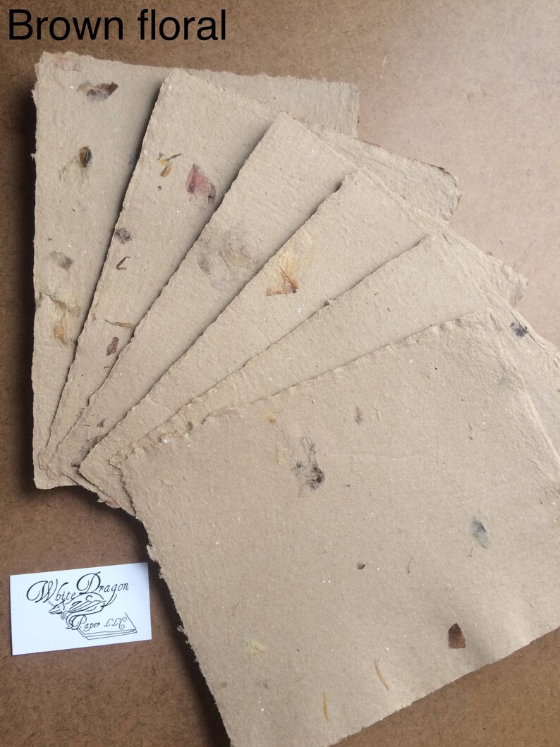 LARGE sizes 10 sheets of handmade paper 5x9 5x10 8x10 Etsy