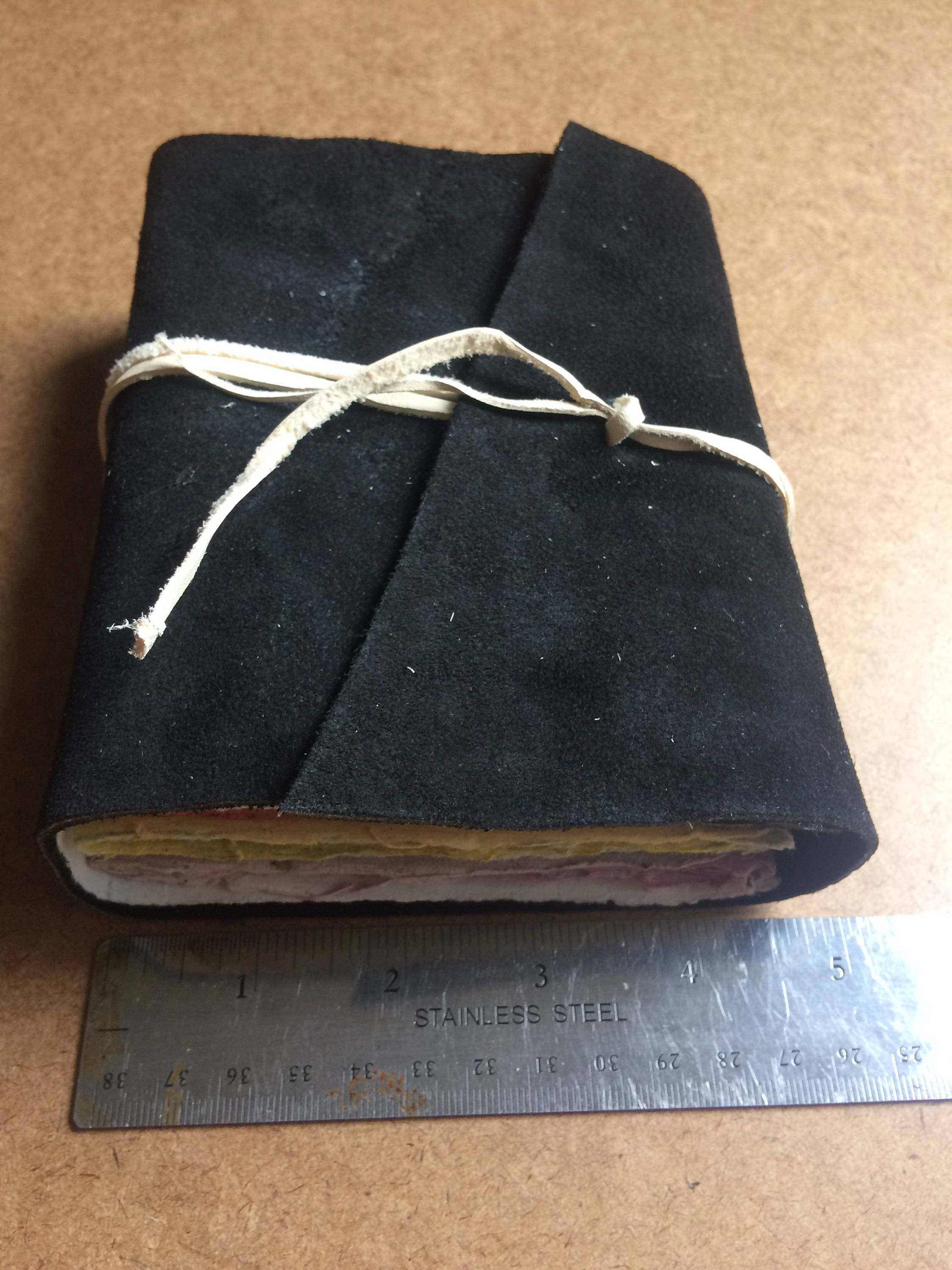 4.5x6 inch black journal, soft journal, colorful journal, black book