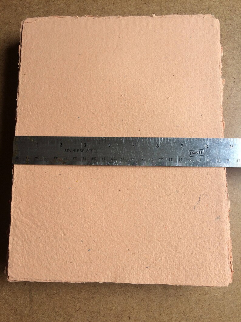 Orange paper decorative paper orange handmade paper textured paper eco friendly paper recycled paper autumn paper homemade paper
