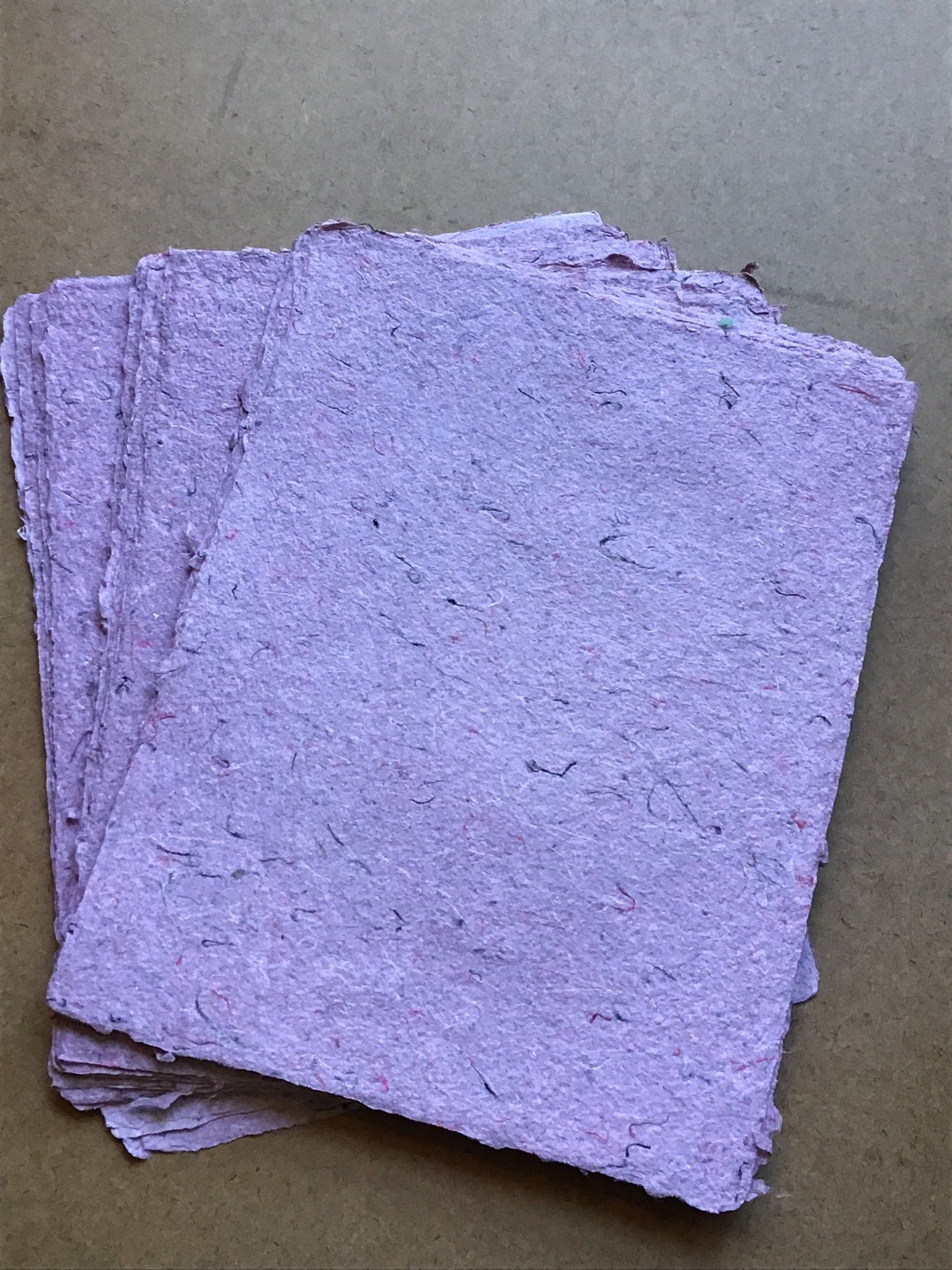 10 Assorted Sheets of Handmade Recycled Paper, Eco Friendly, Textured  Collage Supply 
