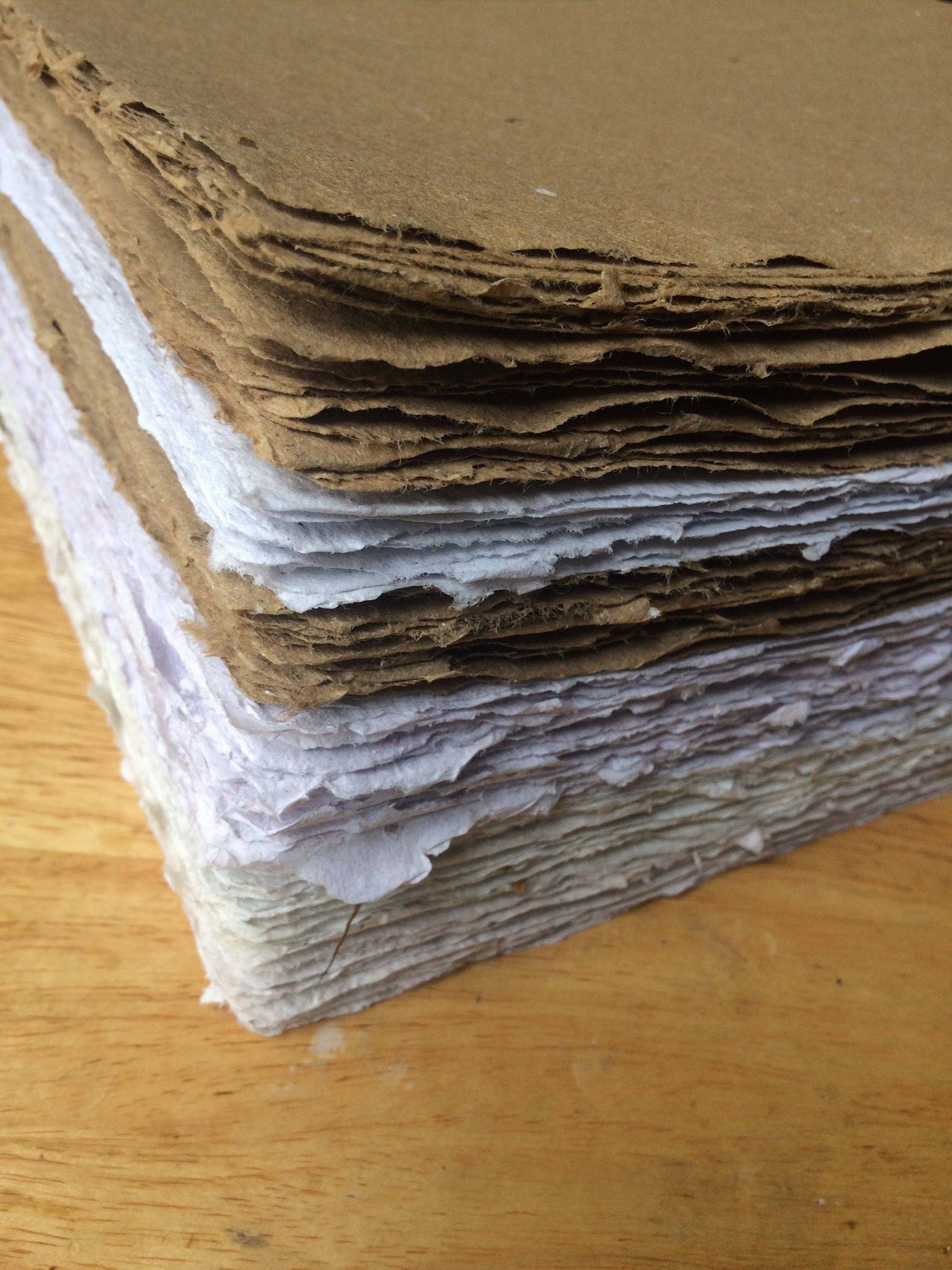 10 sheets 8x10 inch handmade paper, recycled paper, eco friendly paper