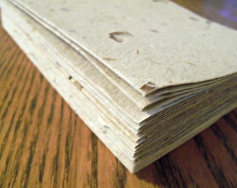 10 blank recycled handmade paper cards, several sizes and colors available, greeting cards