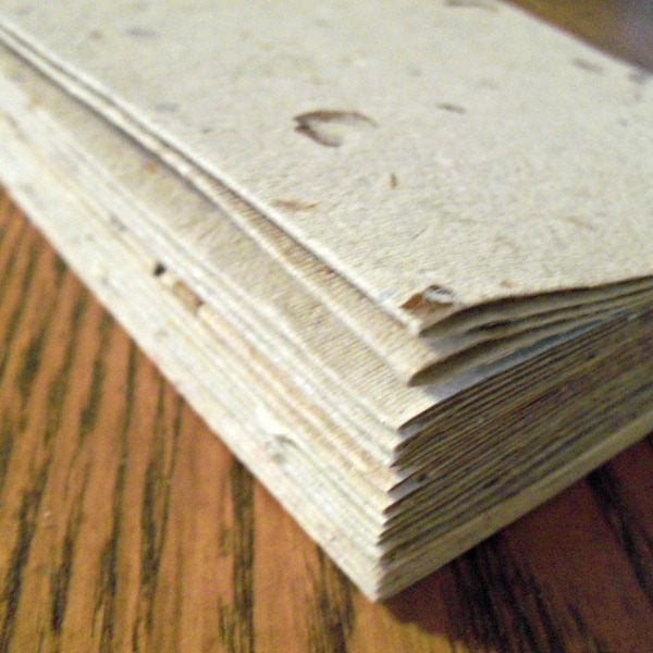 10 blank recycled handmade paper cards, several sizes and colors available, greeting cards