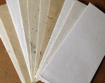 Set of 10 4x9.25 inch envelopes and paper, business size envelopes, handmade recycled paper, stationery set