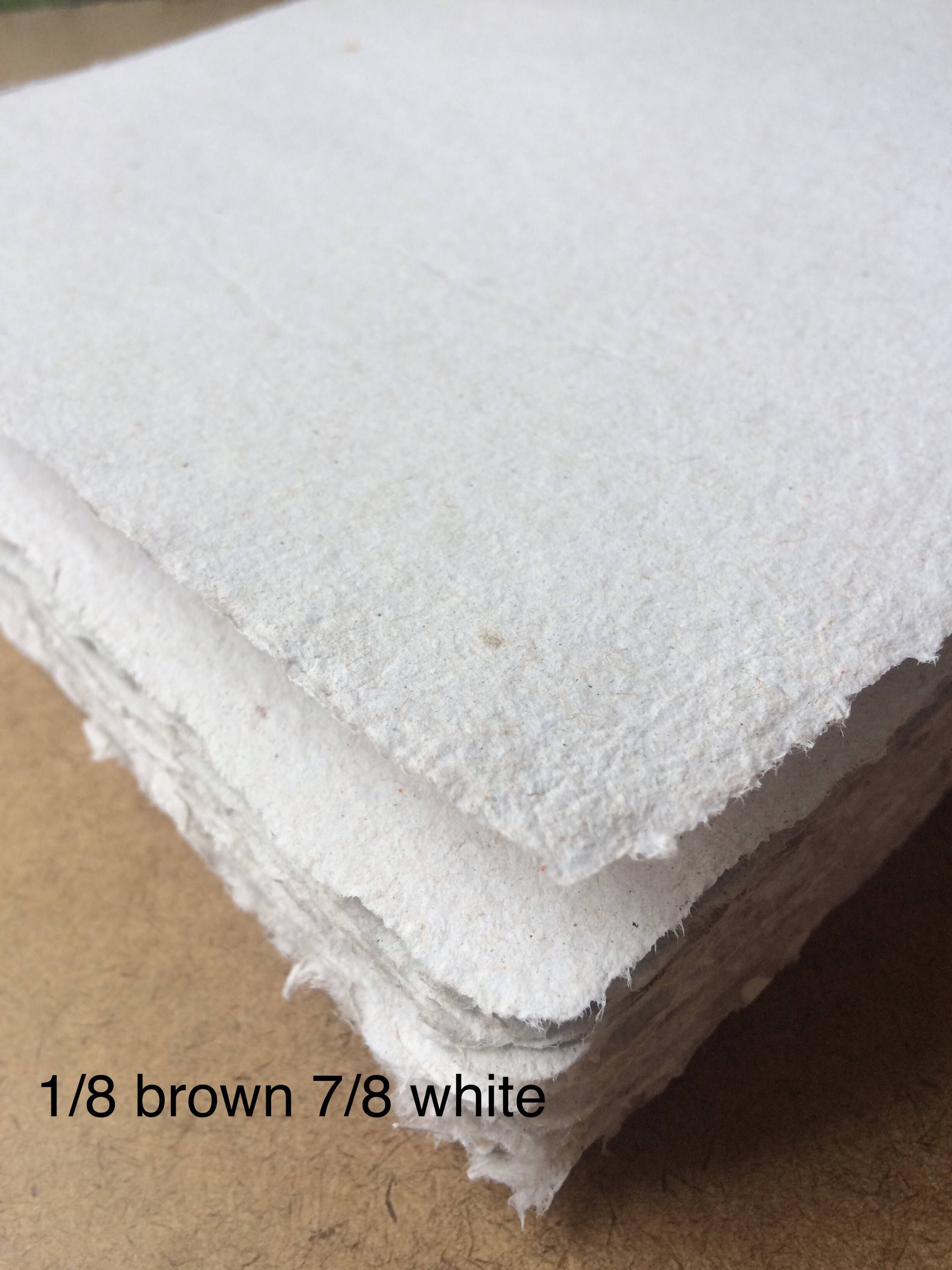 10 sheets 8x10 inch handmade paper, recycled paper, eco friendly paper