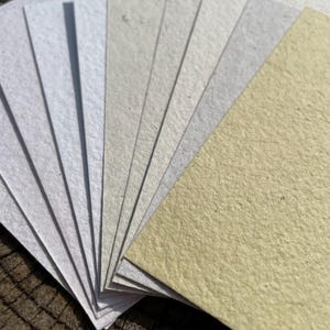 10 4x5 inch assorted cut watercolor sheets of handmade recycled paper, eco friendly, textured collage supply