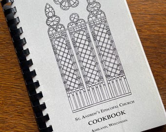1992 St. Andrew's Episcopal cookbook, ricette del Midwest, ricette americane, libro di cucina americano, libri di cucina d'epoca, cucina, cibo, libro di ricette