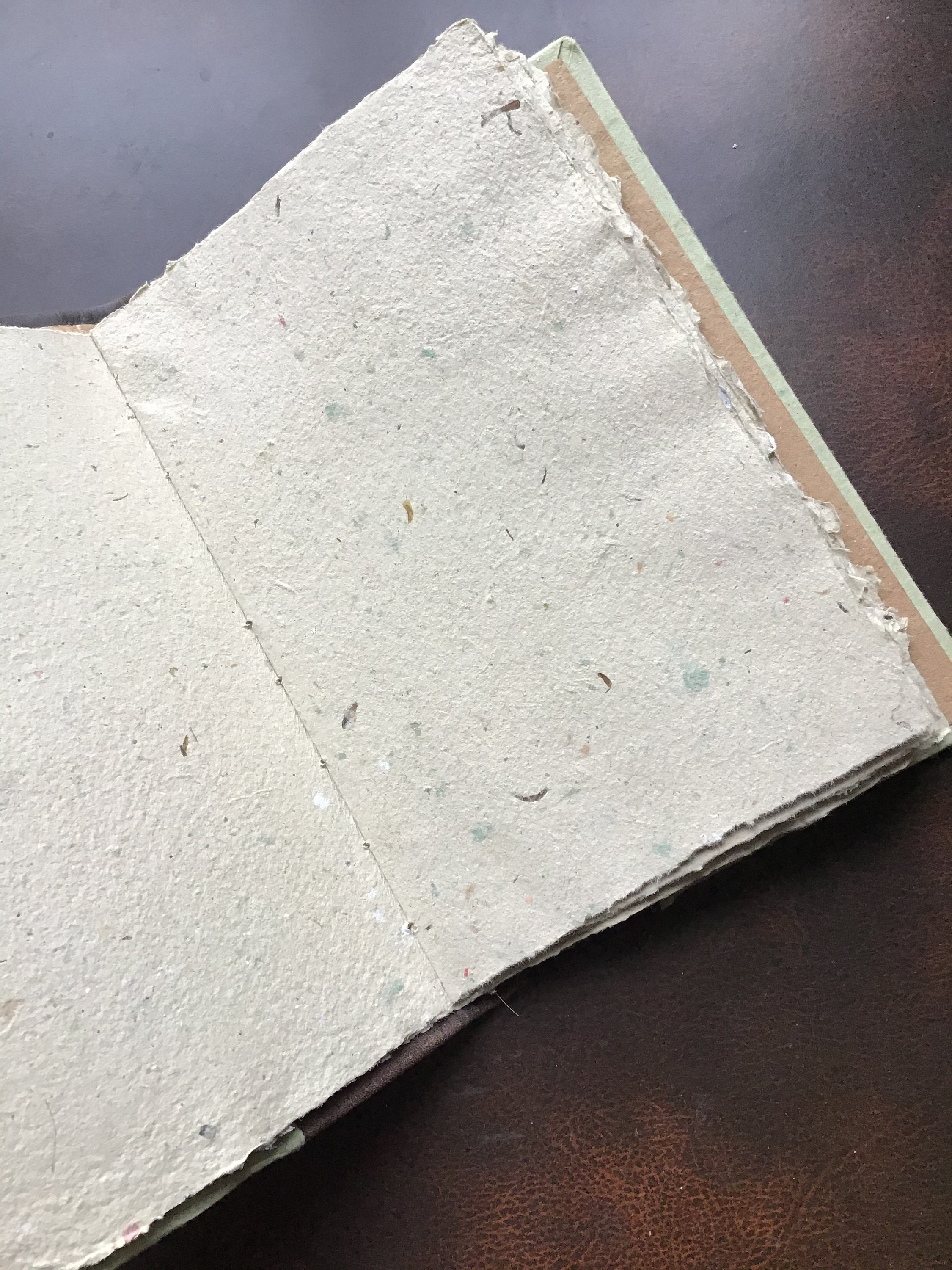 Large rustic travel journal, recycled paper journal, wedding guest book