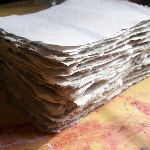 8.5x11 inch sample piece of handmade paper recycled paper eco friendly paper (your choice of color)