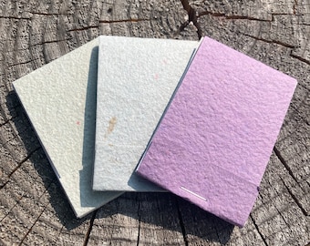 Set of 3 matchbook notebooks, mini notebook notepad, recycled paper, handmade paper, homemade paper, wedding favor, favors, 2x3 notebook