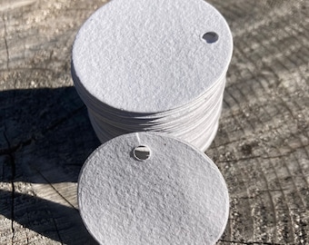 10 cirkelvormige cadeaulabels, milieuvriendelijke verpakking, prijskaartjes, gerecycled handgeschept papier