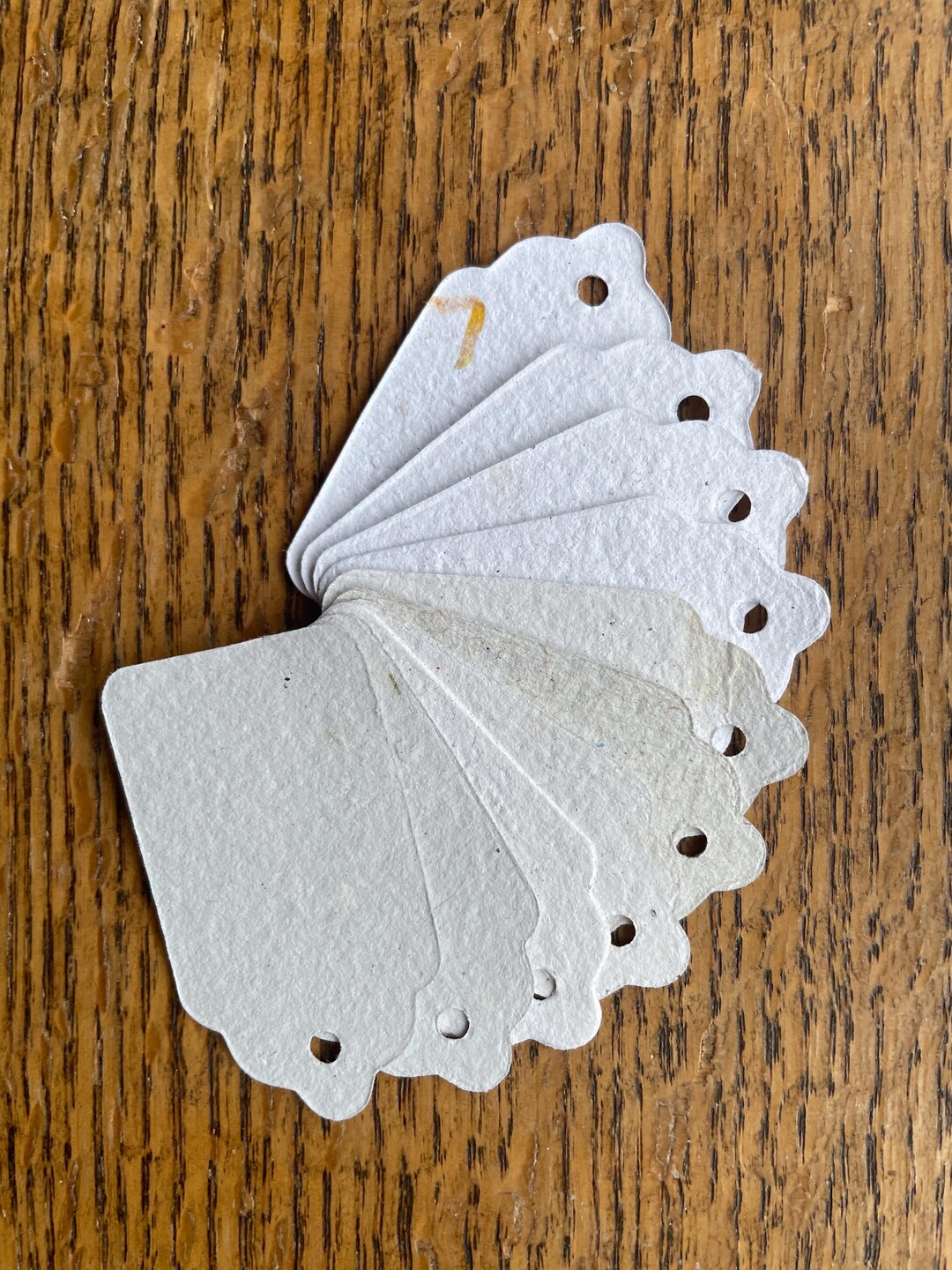 10 Scalloped Gift Tags, Eco Friendly Packaging, Price Tags, Recycled ...