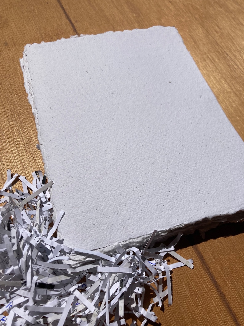 10 sheets 8.5x11 inch handmade recycled card stock, heavyweight paper, 350gsm image 4