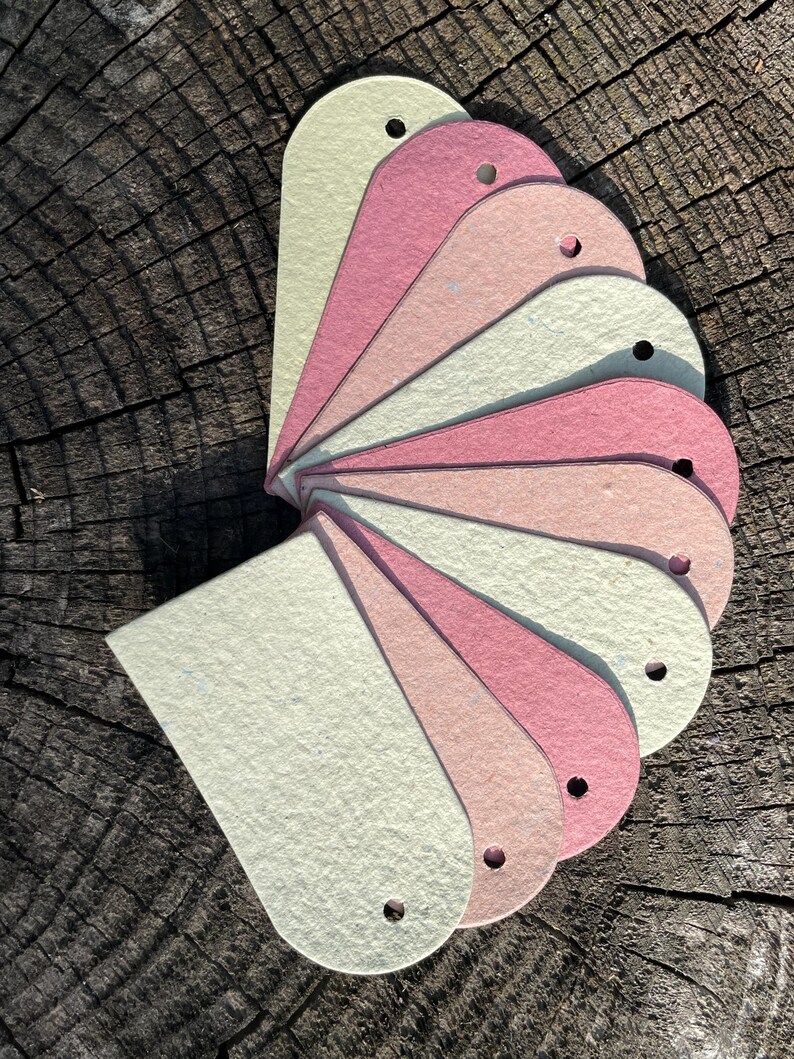 10 Rounded Gift Tags, Eco Friendly Packaging, Price Tags, Recycled ...